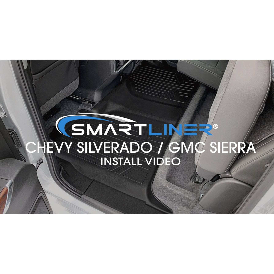 SMARTLINER Floor Liners for 2001-2007 Silverado/Sierra 1500/2500/3500 Double/Extended Cab Classic Body Style