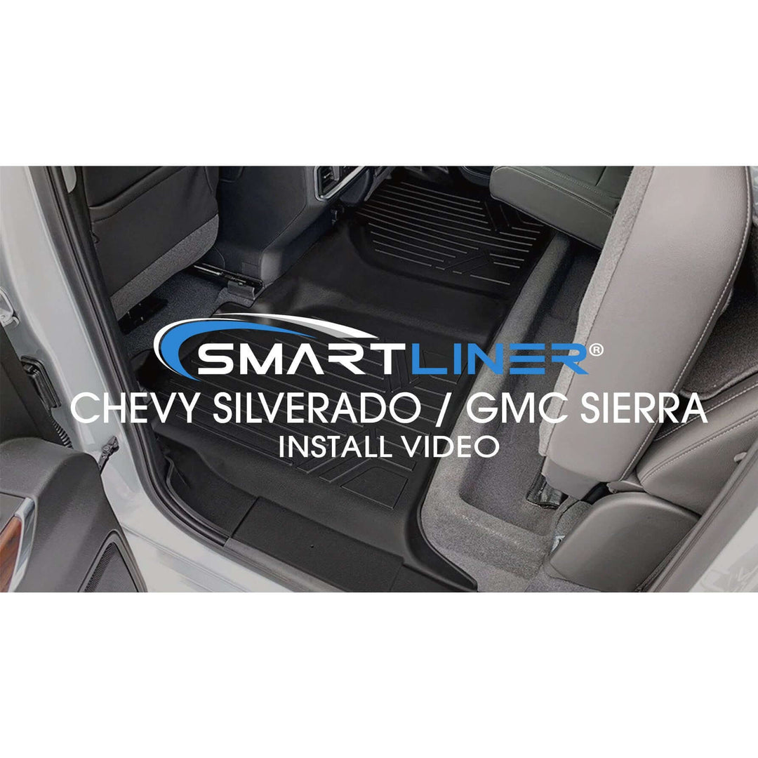 SmartCoverage™ Floor Liners For 2019-2026 Chevy Silverado 1500 Crew Cab (1st Row Bench) (OTH Coverage) | Vinyl | [2nd Row Storage]