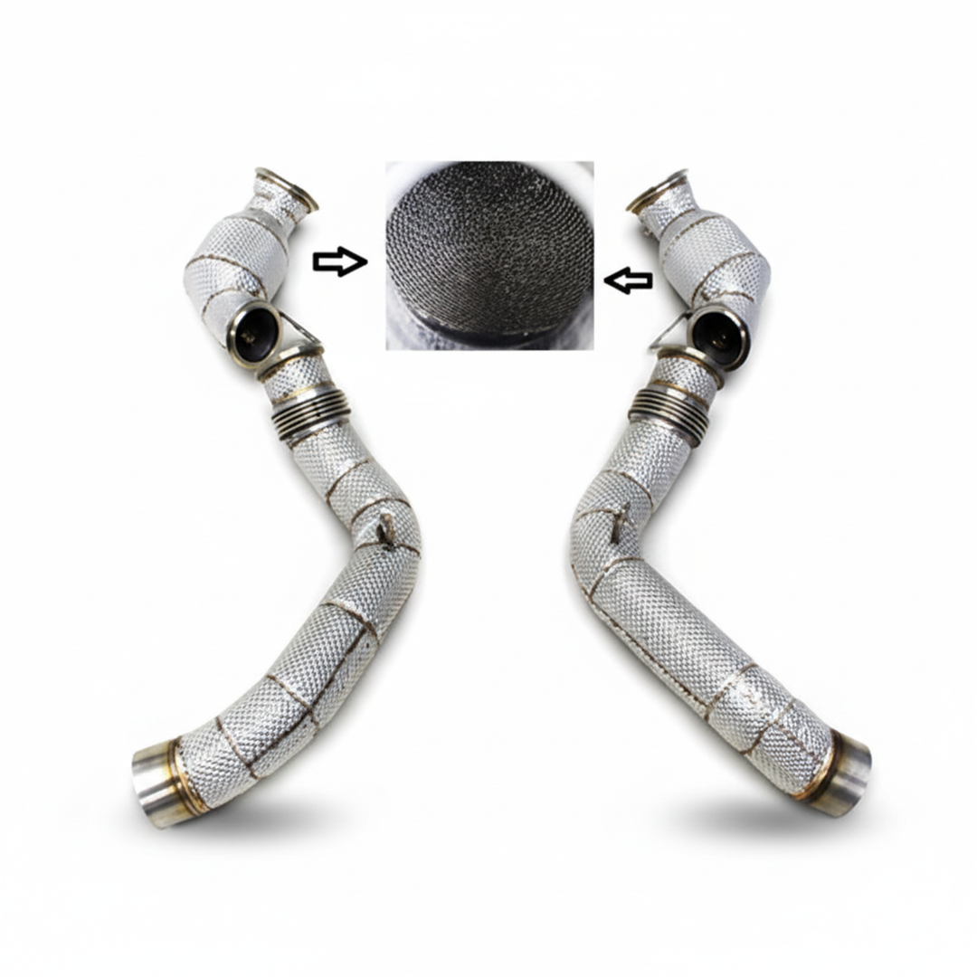 Stainless Catted Downpipe Heat Shield for BMW M5 F90 4.4T