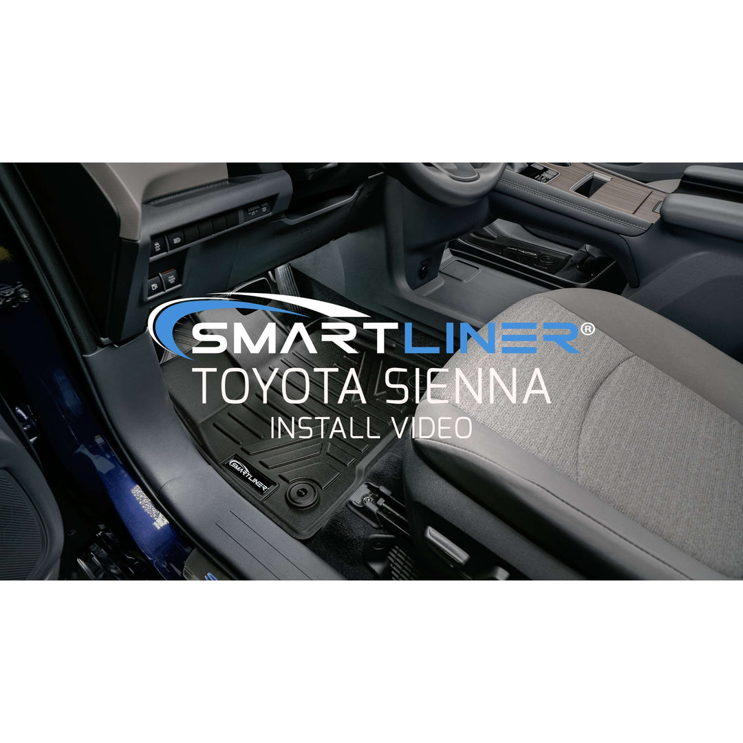 SMARTLINER Custom Fit Floor Liners For 2021-2026 Toyota Sienna with 2nd Row Bucket Seats no Spare Tire