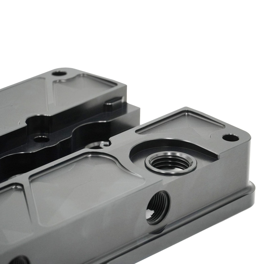 Billet B Series Vented Valve Cover Baffle B16 B18 AN10 For Honda Acura DOHC Vtec