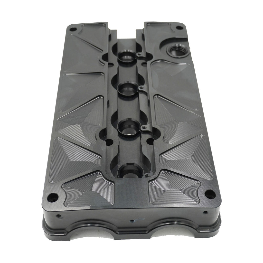 Billet B Series Vented Valve Cover Baffle B16 B18 AN10 For Honda Acura DOHC Vtec