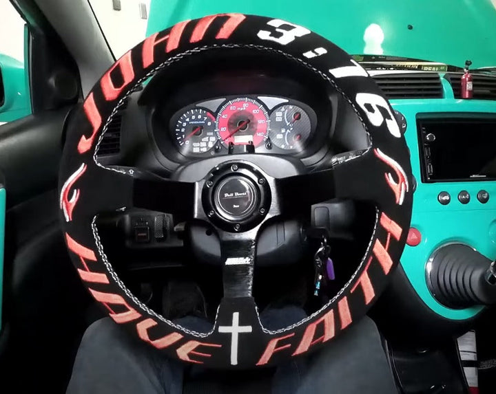 Universal Have Faith 350mm 3"Deep Dish 6-Bolt Steering Wheel | 150 Entries