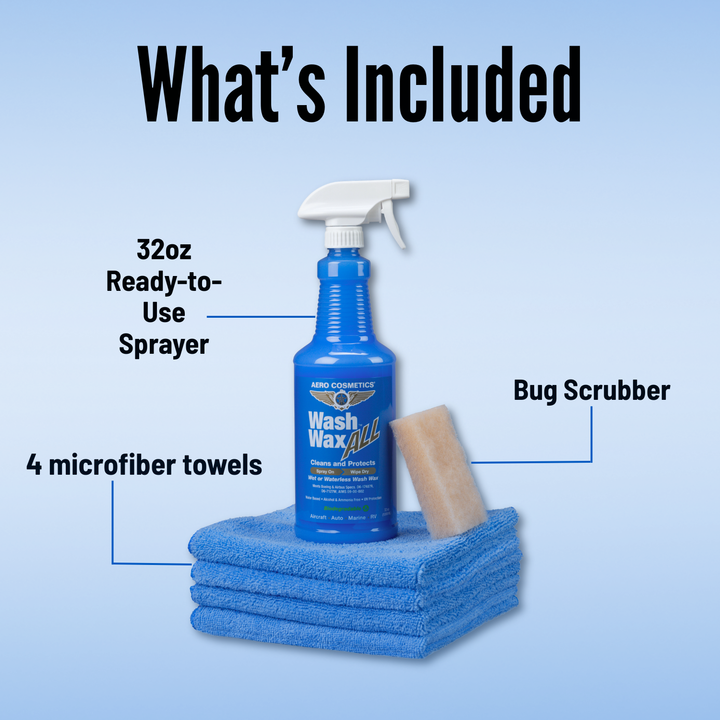 Wash Wax ALL™ 32 Fl. oz Kit - Waterless Wash Cleaner and Protectant