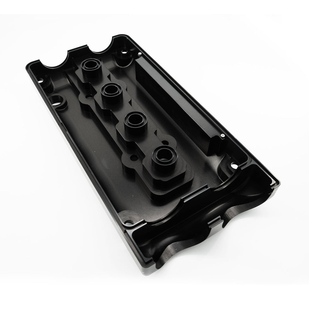 Billet B Series Vented Valve Cover Baffle B16 B18 AN10 For Honda Acura DOHC Vtec