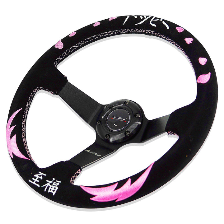 Bliss 350mm Steering Wheel + Short Hub Adapter Kit For Mazda Miata RX-7 RX-8 MX-3 MX-6