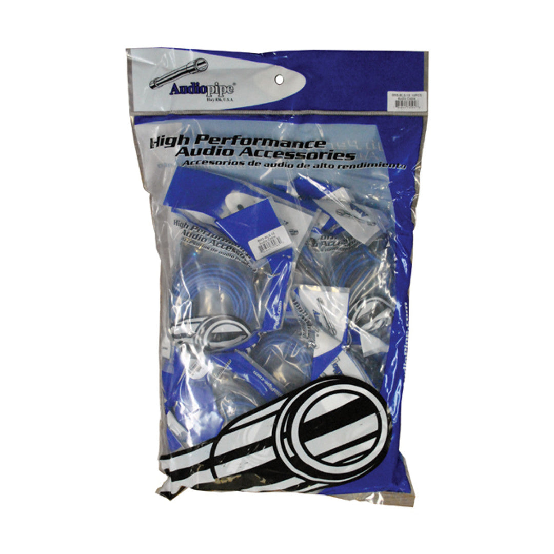 Audiopipe Master Series 15' RCA Cables -10 Pack