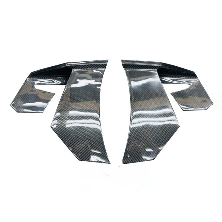 MWD Style Carbon Fiber Rear Diffuser Spats Canards for McLaren GT