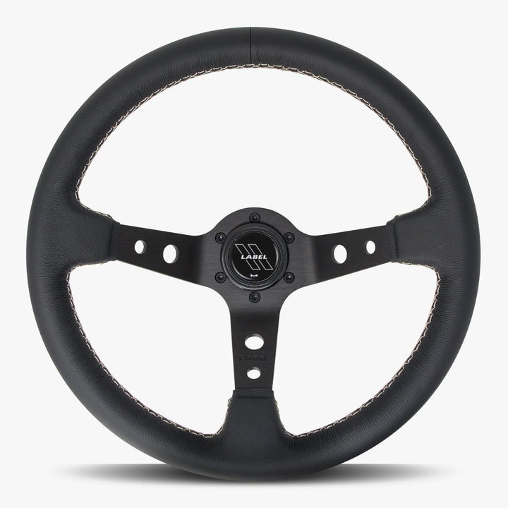 The Daytona | Black Leather | Black Spoke | White Stitch