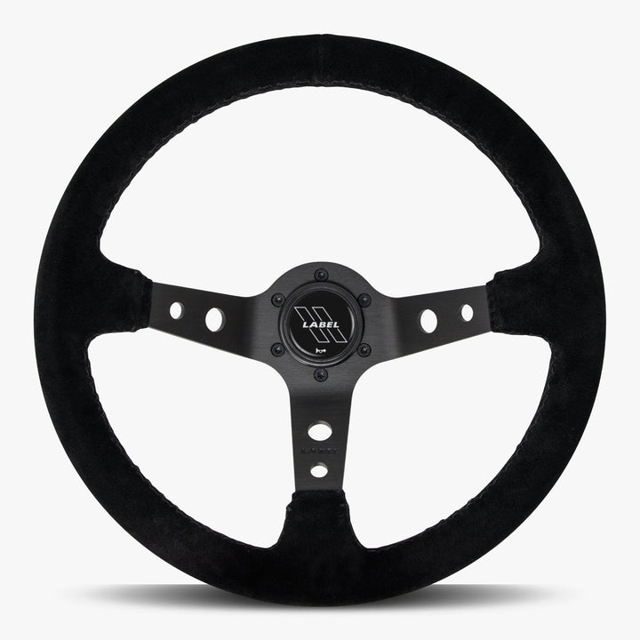The Daytona | Black Alcantara Suede | Black Spoke | Black Stitch