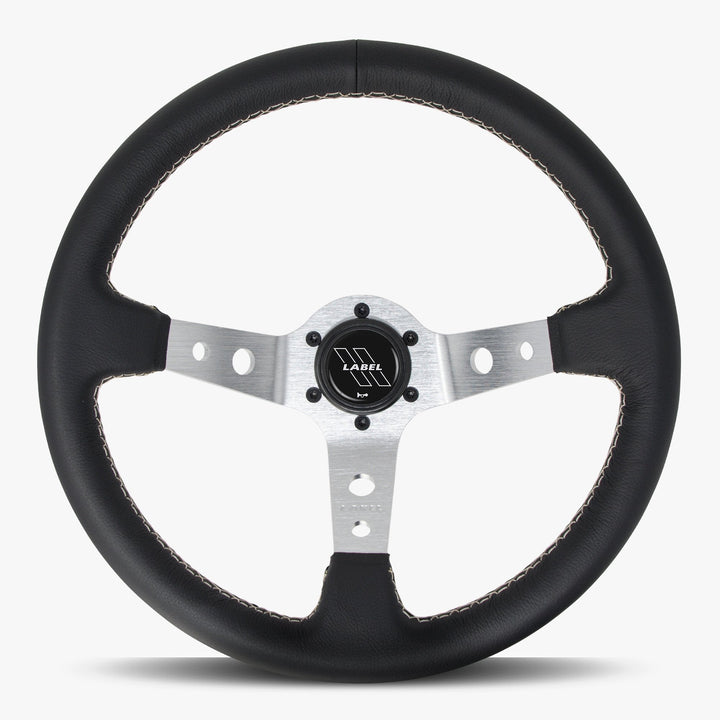 The Daytona | Black Leather | Silver Spoke | White Stitch