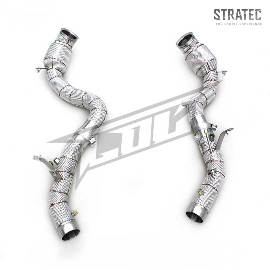 High‑Flow Downpipe with Heat Shield for Mercedes‑Benz E63 / E63S AMG W213 4.0TT