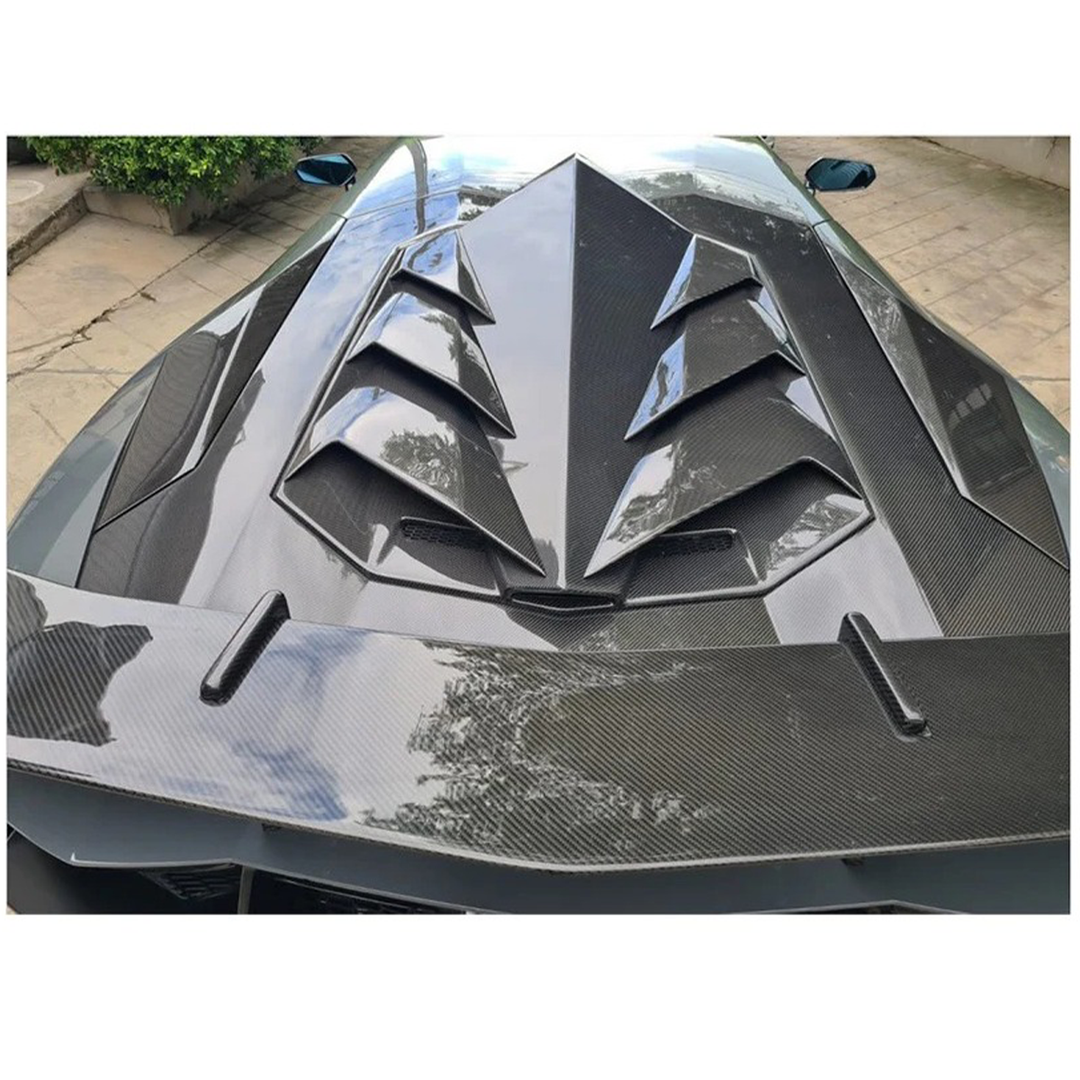 DM Style Dry Carbon Fiber Engine Hood for Lamborghini Aventador LP700 LP720 LP740 LP750