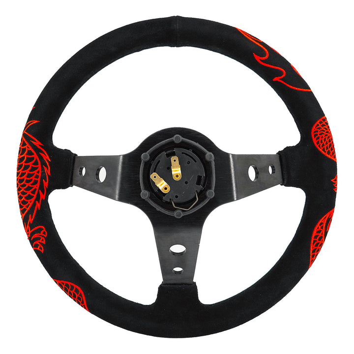 Track Ready Suede Steering Wheel + Hub Adapter Kit For Toyota Corolla, Hilux Pickup