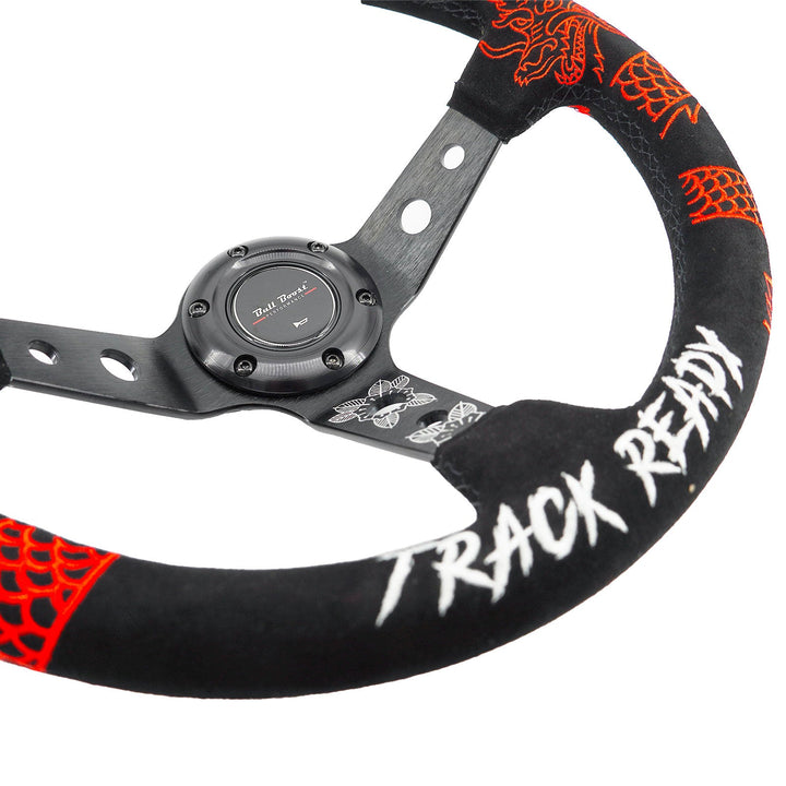 Track Ready Deep Dish Steering Wheel + Short Hub Adapter Kit For Honda Acura