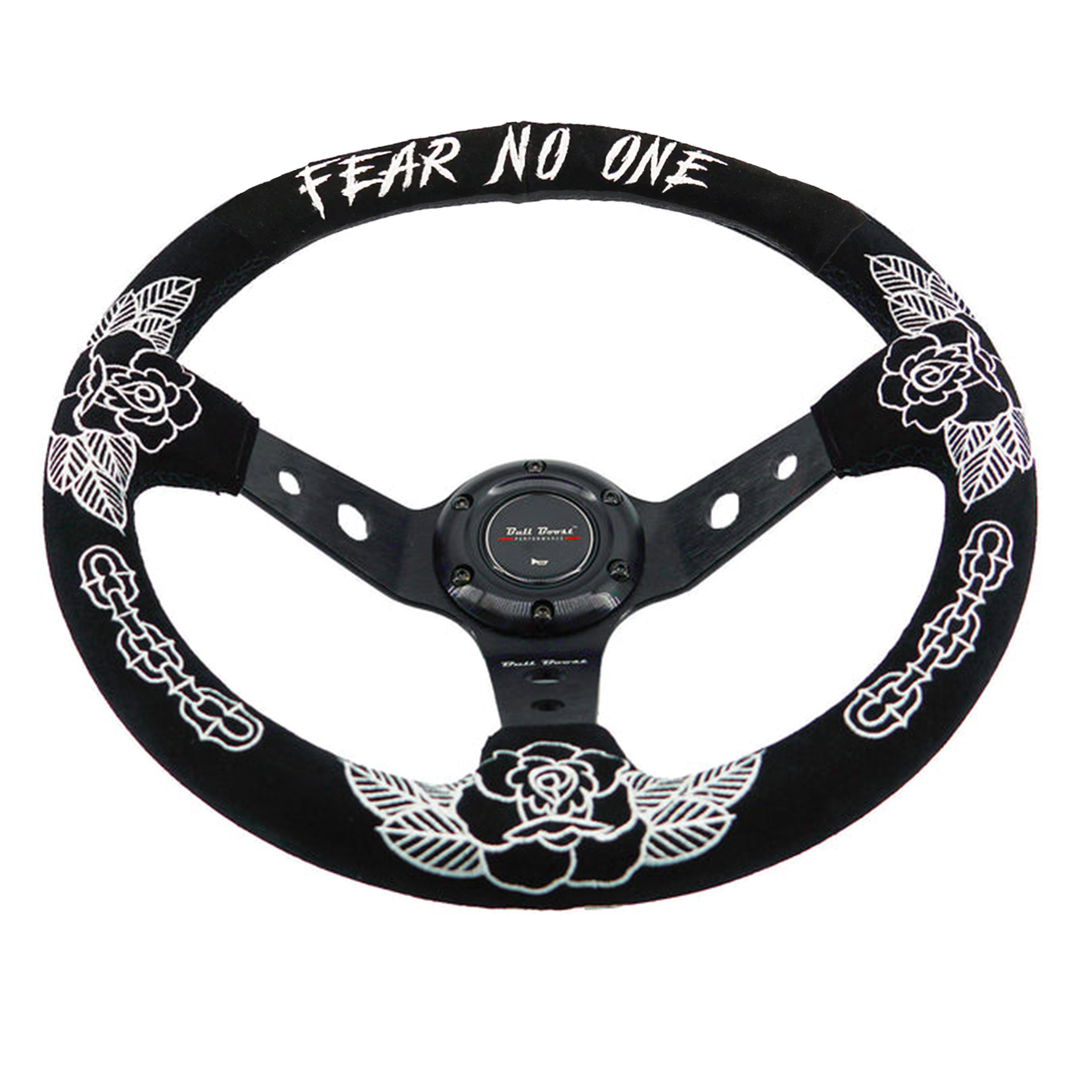 BW Rose 350mm Racing Steering Wheel + Hub Adapter Boss Kit for Civic, Del Sol, Integra