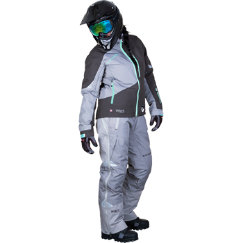 Motorfist Women's Empress Snowmobile Jacket  MOTOFIST 20924-3416 gray/stealth/cockatoo Large