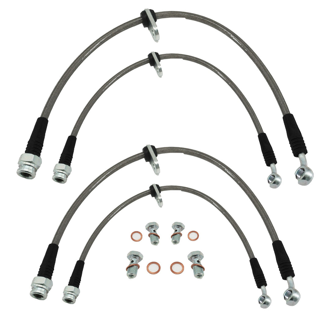 Stainless Steel Front and Rear Brake Line Kit for 96-00 Honda Civic w/ rear disc