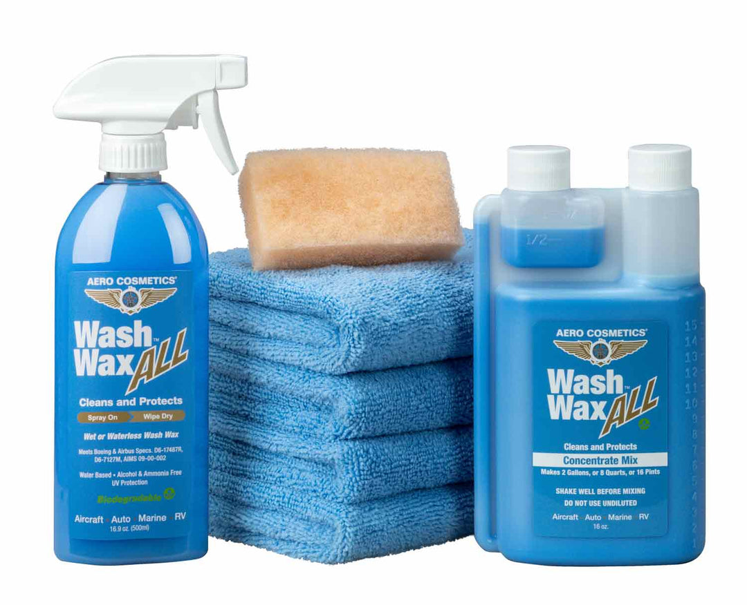 Wash Wax ALL™ 16 Fl. oz [Makes 2 Gallons] Concentrate Kit - Waterless Wash Cleaner and Protectant