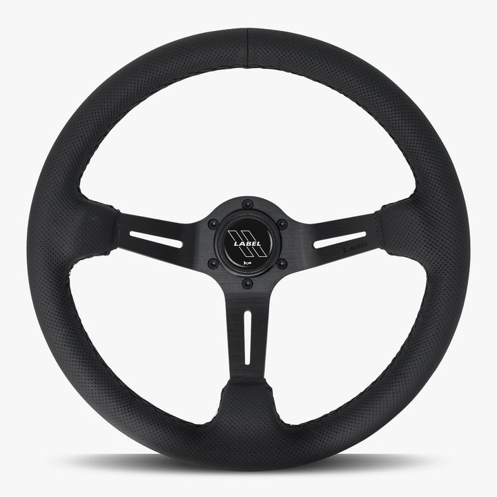 The Le Mans | Black Perforated Leather | Black Spoke | Black Stitch