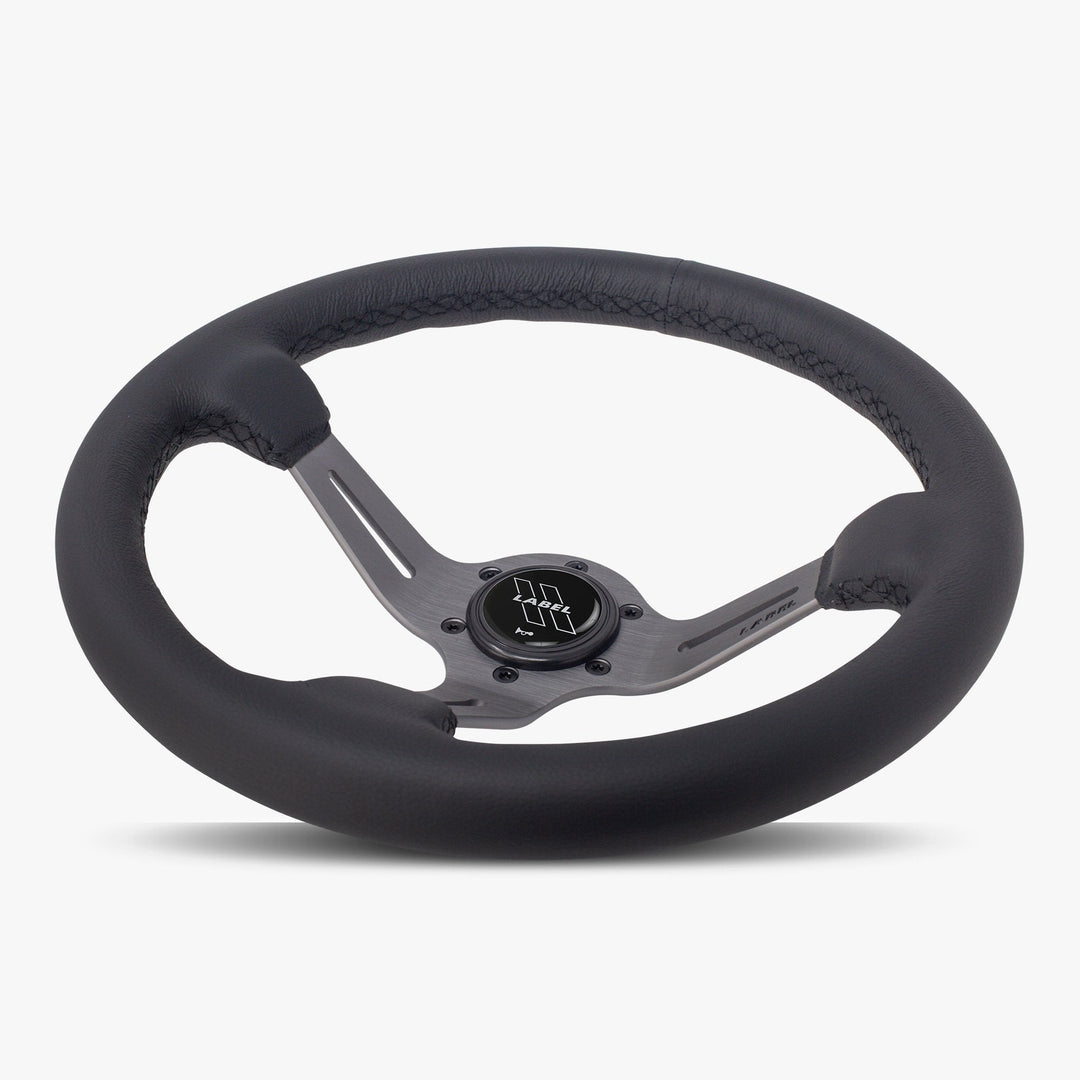 The Le Mans | Black Leather | Graphite Spoke | Black Stitch