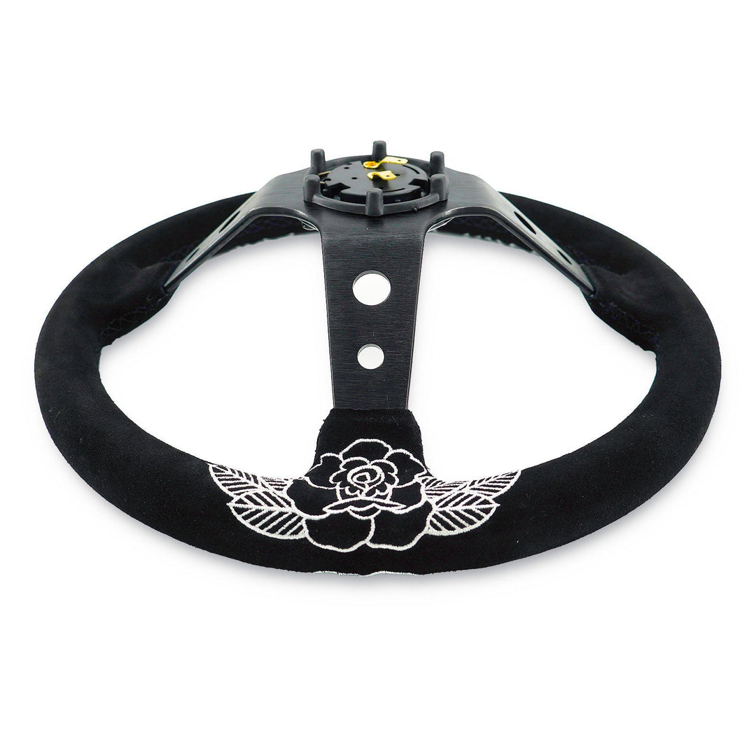 BW Rose Steering Wheel + Hub Adapter Kit For 96-06 Civic Prelude, S2000, Accord, RSX