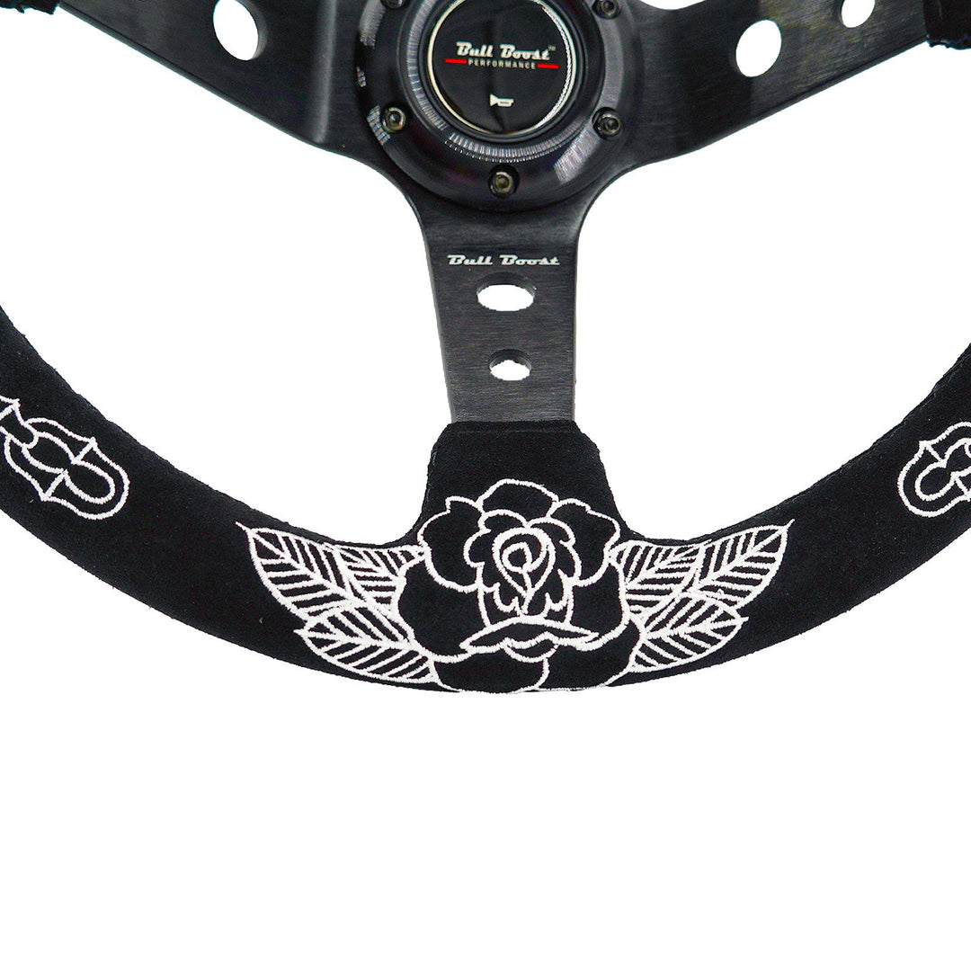 BW Rose 350MM Steering Wheel + Hub Adapter Kit For Subaru Impreza WRX