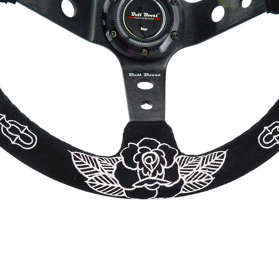 BW Rose Steering Wheel + Hub Adapter Kit For 96-06 Civic Prelude, S2000, Accord, RSX