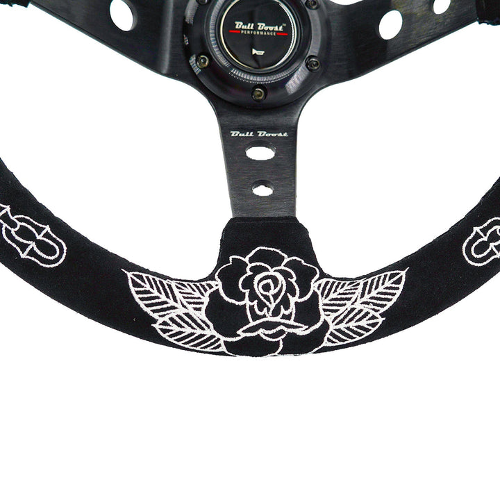 BW Rose Steering Wheel + Hub Adapter Kit For 96-06 Civic Prelude, S2000, Accord, RSX