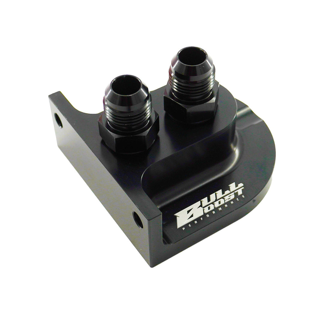 Billet Remote Oil Filter Relocation Mounting Bracket -10 AN with Pressure Port