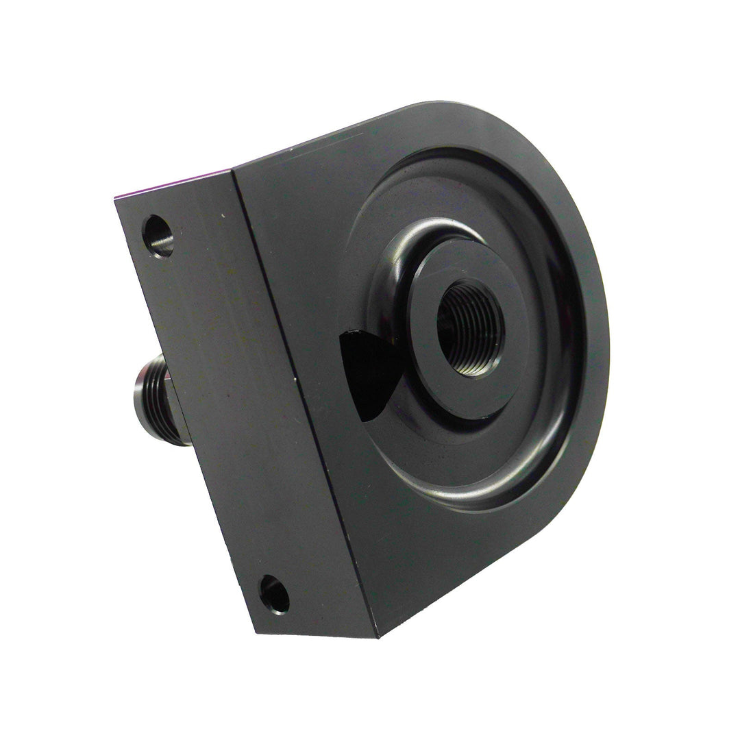 Billet Remote Oil Filter Relocation Mounting Bracket -10 AN with Pressure Port