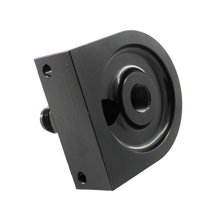 Billet Remote Oil Filter Relocation Mounting Bracket -10 AN with Pressure Port