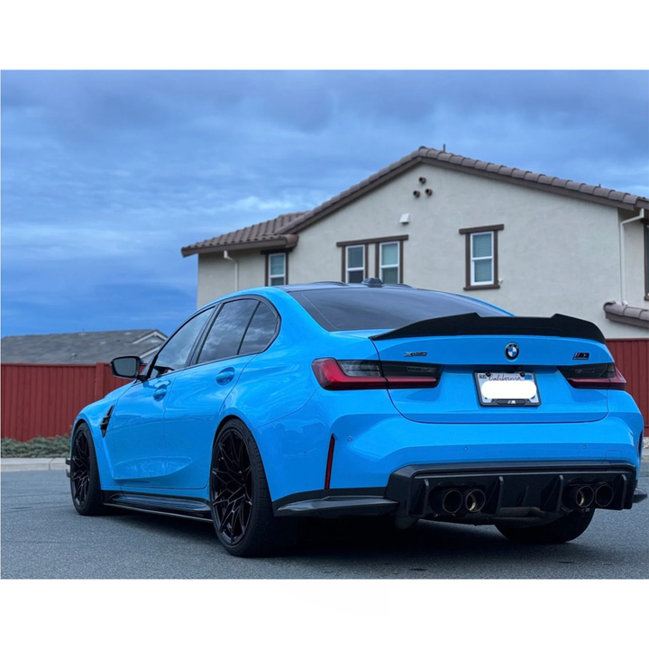 Carbon Fiber 3D Style Rear Diffuser Corner Extensions for BMW G80 M3 G82 M4