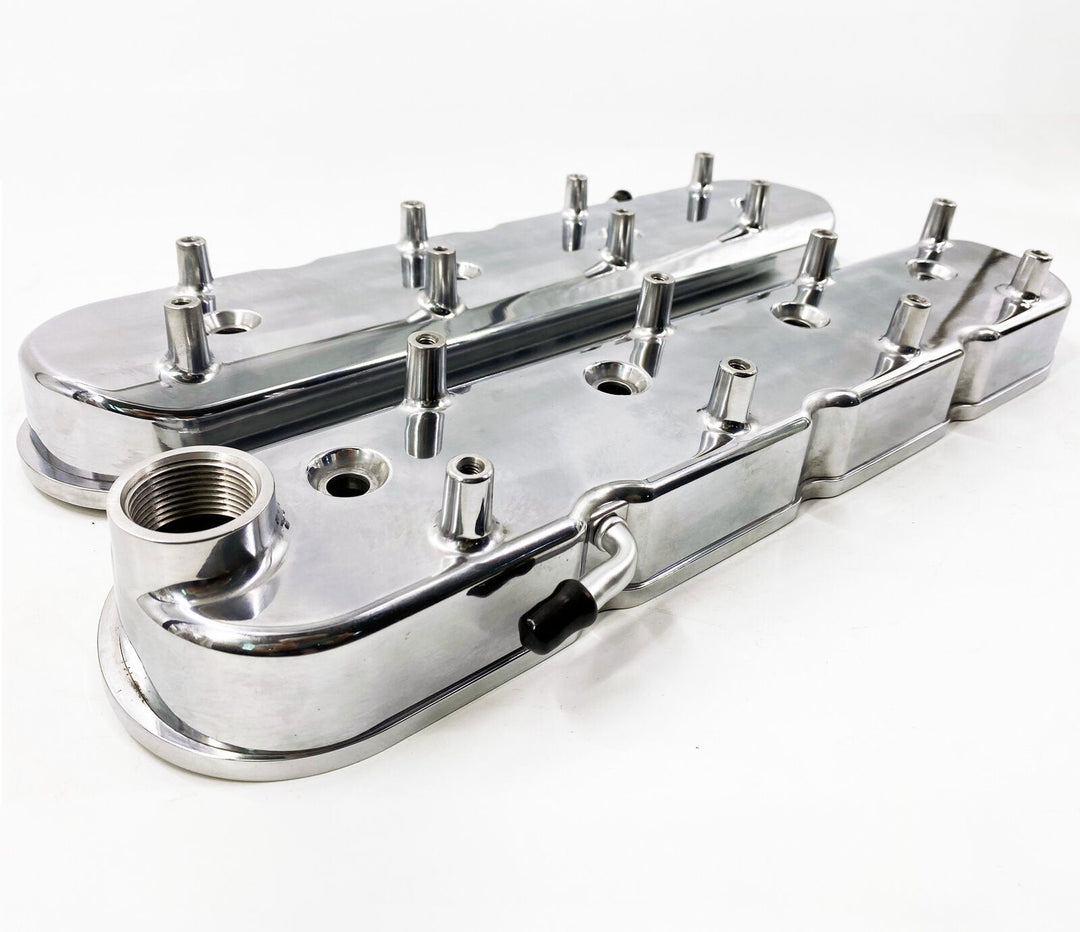 LS Cast Aluminum Tall Valve Covers for LS1 LS2 LS3 LS6 5.3 6.0 Polished