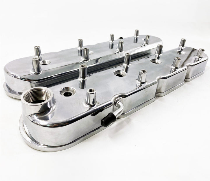 LS Cast Aluminum Tall Valve Covers for LS1 LS2 LS3 LS6 5.3 6.0 Polished
