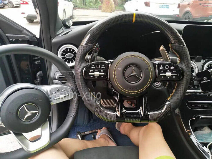 Mercedes-Benz 2020+ AMG Performance Style Customizable Steering Wheel (Fits 2010+ All Models)