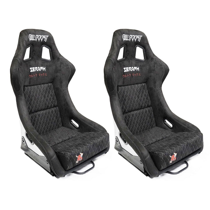 Bull Boost Adjustable Racing Lowered Ultra Max Bucket Seat with Slider Rails