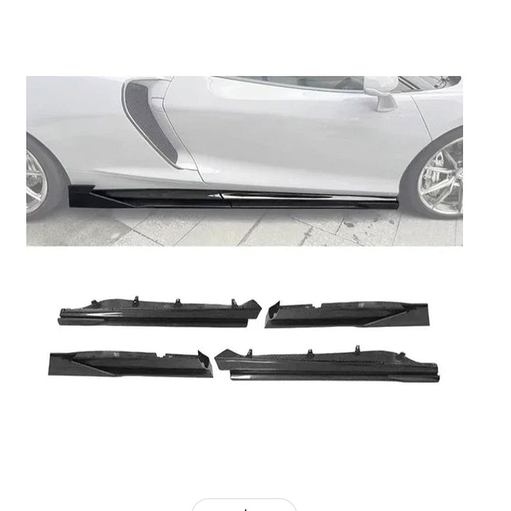 MWD Style Carbon Fiber Side Skirt Extension for McLaren GT