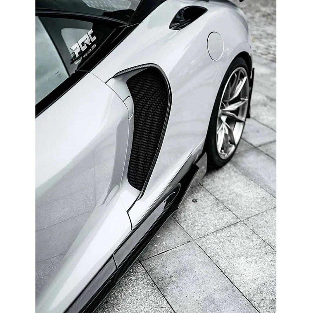 MWD Style Carbon Fiber Side Skirt Extension for McLaren GT