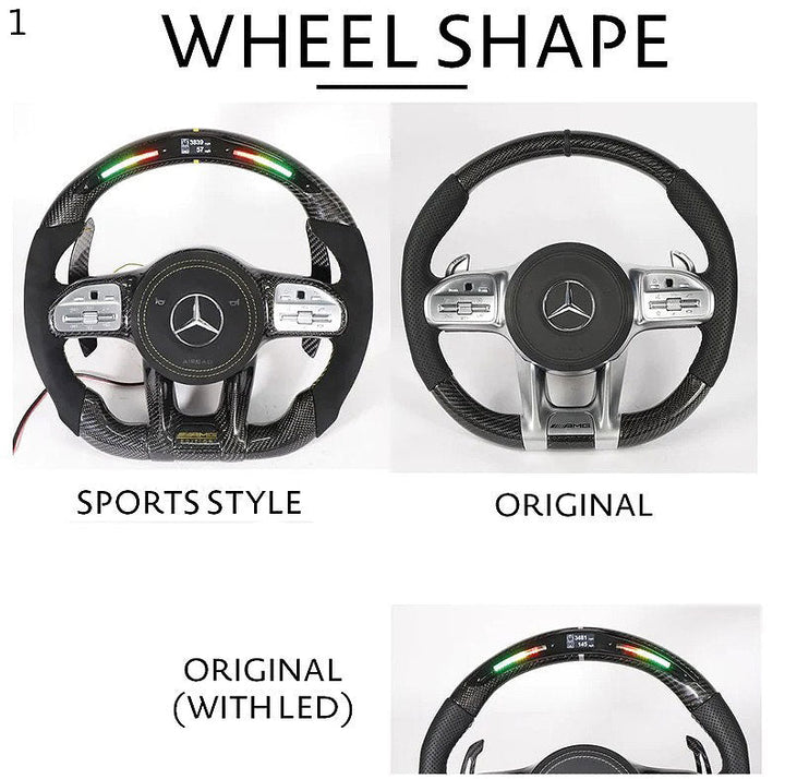Mercedes-Benz 2020+ AMG Performance Style Customizable Steering Wheel (Fits 2010+ All Models)