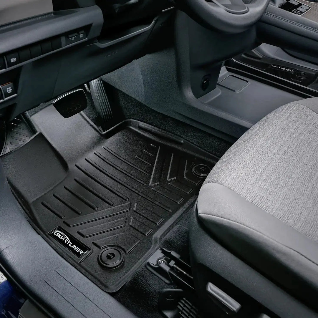 SMARTLINER Custom Fit Floor Liners For 2021-2026 Toyota Sienna with 2nd Row Bucket Seats and Spare Tire