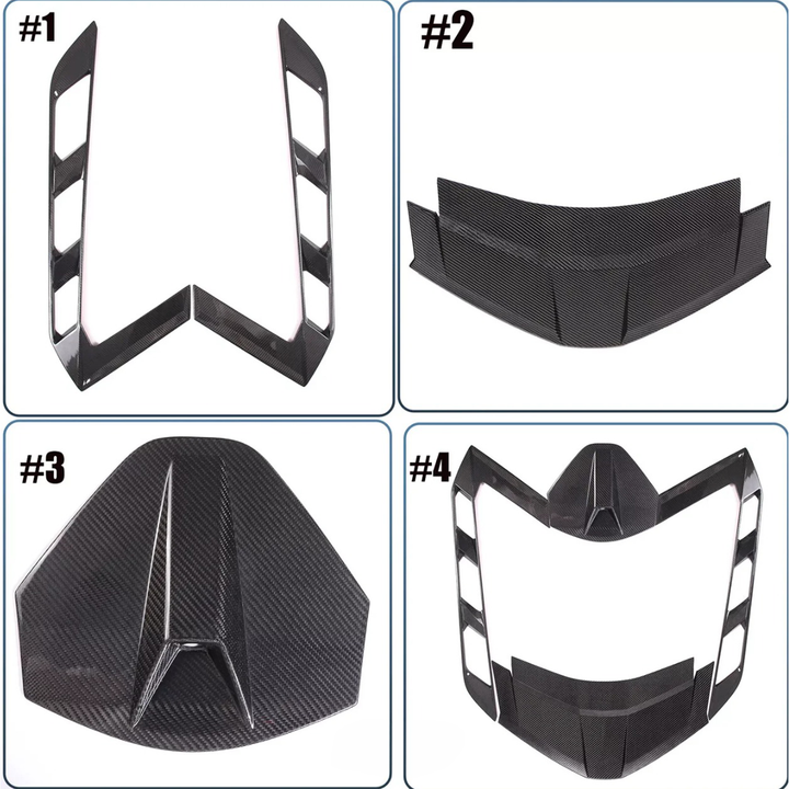 Carbon Fiber Rear Window Trim Cover Set for Chevrolet Corvette C8 Coupe