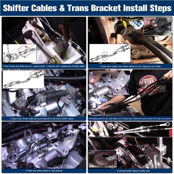 Acura RSX Shifter Cables Trans Bracket Shifter K20 K24 K Swap EG EK K-Series Honda Civic CRX