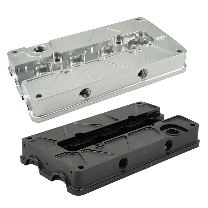 Billet B Series Vented Valve Cover Baffle B16 B18 AN10 For Honda Acura DOHC Vtec