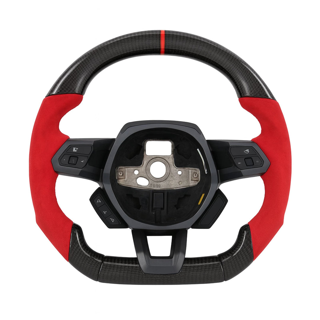 Custom Alcantara Red Steering Wheel for Lamborghini Huracan LP580 LP610 LP640 EVO STO
