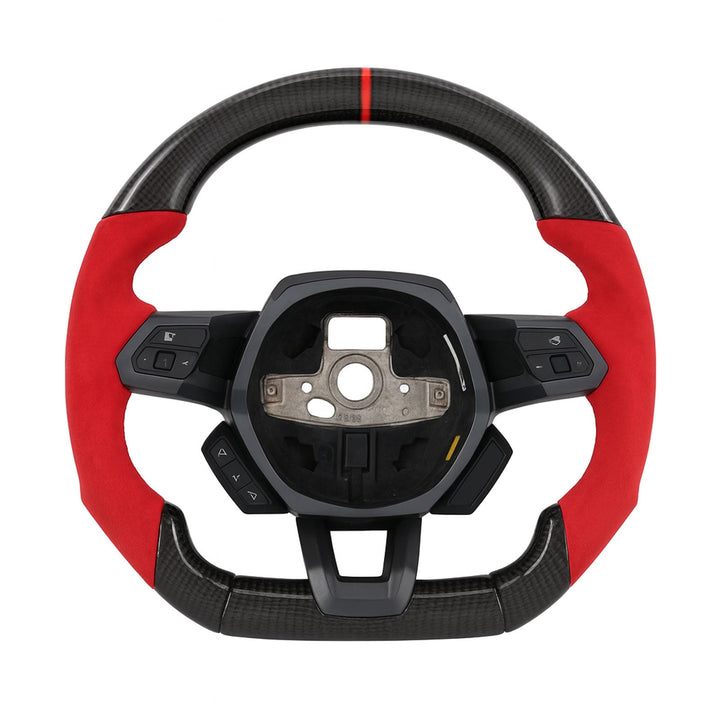 Custom Alcantara Red Steering Wheel for Lamborghini Huracan LP580 LP610 LP640 EVO STO
